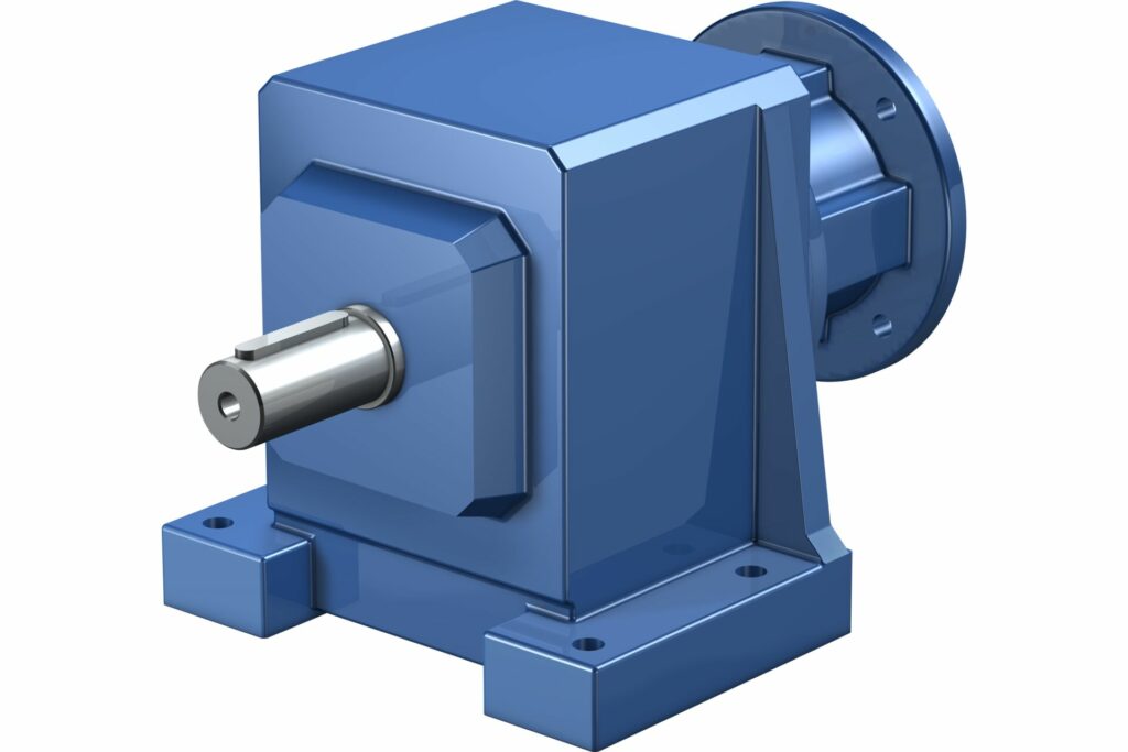Robuste Industrie-Stirnradgetriebe mit hochwertiger Schrägverzahnung.